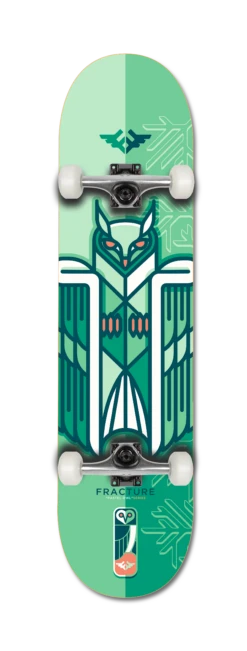 Fracture X Jono Wood Green Complete Skateboard - 8.25"