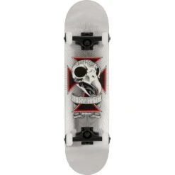 Birdhouse Stage 3 Hawk Skull 2 Chrome Silver Foil Skateboard - 7.75"