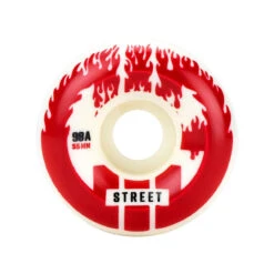 CIB Street Red/White Wheels 55mm 98a - 4 Pack
