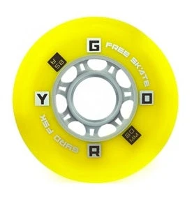 Gyro F2R Inline Skates Wheels - Yellow Set Of 4 1 Gyro F2R Inline Skates Wheels - Yellow Set Of 4