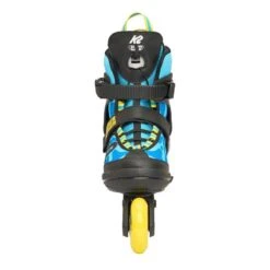 K2 Raider Pro Adjustable Size Inline Skates - Blue/Yellow -Sports Skateboard Shop K2RaiderProAdjustableSizeInlineSkatesBlueYellowfront