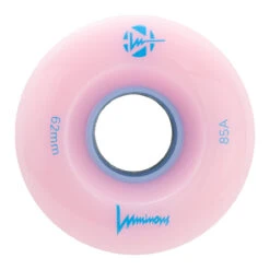 Luminous Light Up Quad Wheels Pink/Light Blue 62mm 85a - 4 Pack