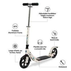Micro Flex Deluxe Scooter - Cream -Sports Skateboard Shop RfQz3kxA