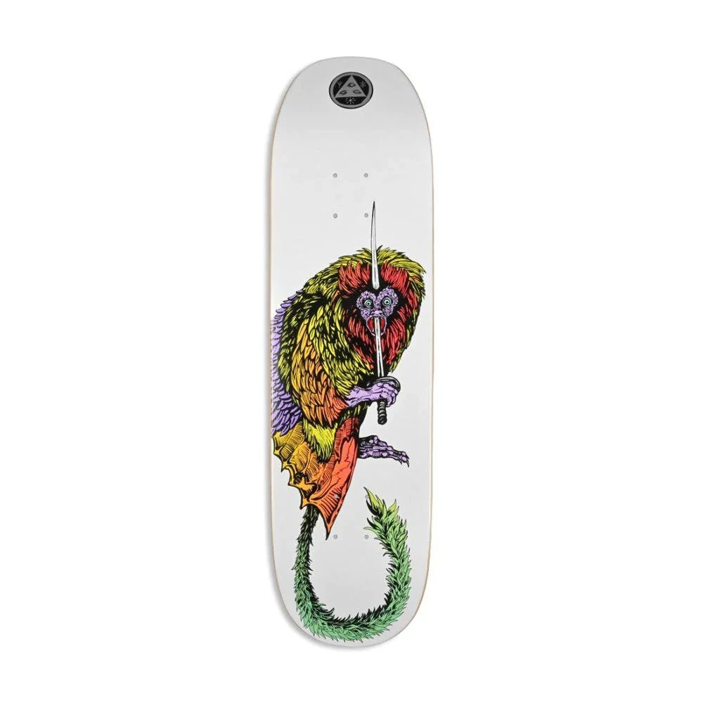 Welcome Tamarin On Moontrimmer 2.0 White Skateboard Deck - 8.5"