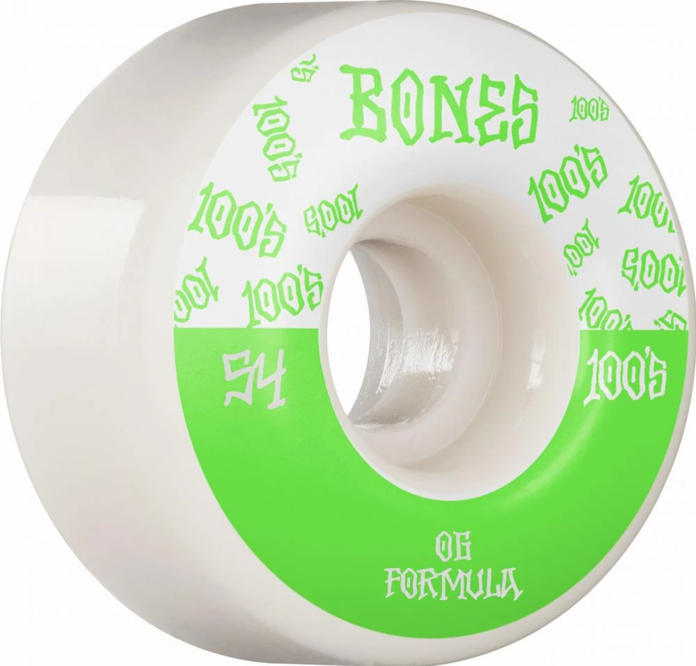 Bones 100's #13 V4 Wide Skateboard Wheels - 54mm 1 Bones 100's #13 V4 Wide Skateboard Wheels - 54mm