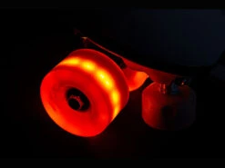 Chaya Neons LED Light Up Roller Skate Wheels Red 65mm 78a - 4 Pack -Sports Skateboard Shop chaya neons led light up roller skate wheels red glow
