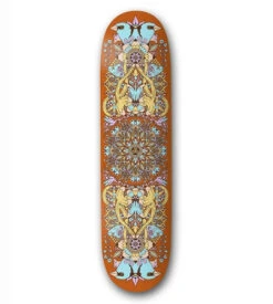 Drawing Boards Mandala Orange Skateboard Deck - 8.0"