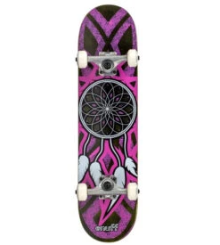 Enuff Dreamcatcher Mini Skateboard - Grey/Pink 7.25"