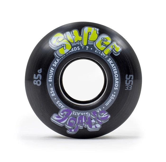 Enuff Super Softie Black Skateboard Wheels - 55mm 85a 1 Enuff Super Softie Black Skateboard Wheels - 55mm 85a