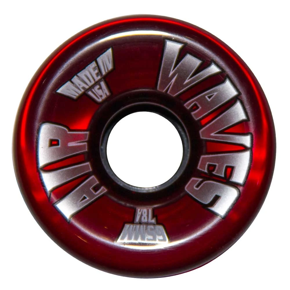 Air Waves Clear Red Wheels 65mm - Set Of 4 1 Air Waves Clear Red Wheels 65mm - Set Of 4