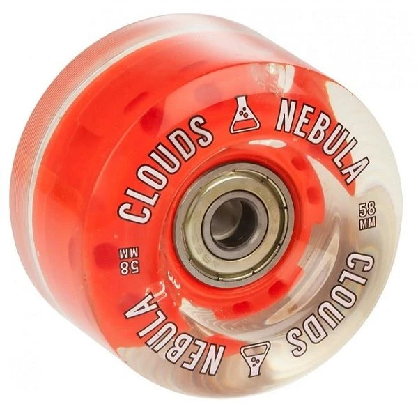 Clouds Nebula Light Up Clear Red Wheels 58mm - Set Of 4 1 Clouds Nebula Light Up Clear Red Wheels 58mm - Set Of 4