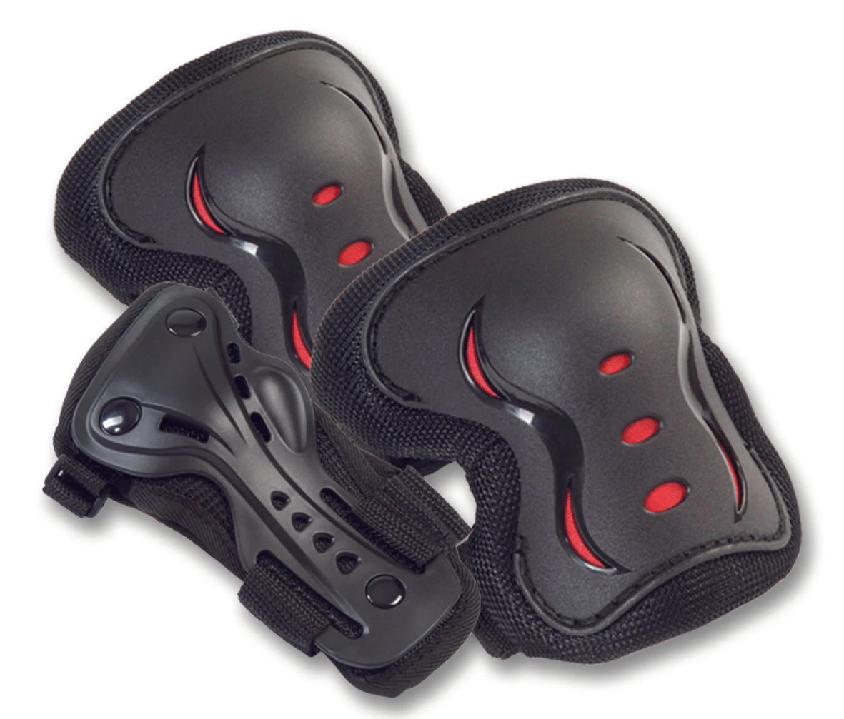 SFR Essentials Kids Triple Pad Set - Black 1 SFR Essentials Kids Triple Pad Set - Black