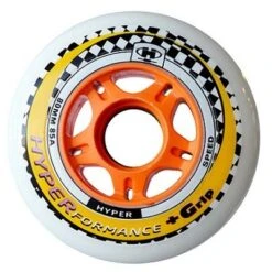 Hyperformance +G Inline Skate Wheels - White 4 Pack