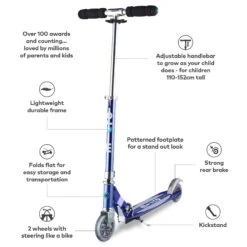 Micro Sprite Scooter - Blue Stripe -Sports Skateboard Shop kikGTheu