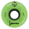 Luminous Light Up Quad Wheels Green Glow 62mm - 4 Pack