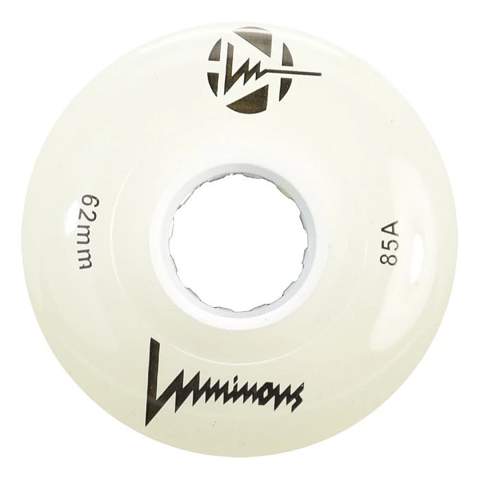 Luminous Light Up Quad Wheels White 62mm - 4 Pack 1 Luminous Light Up Quad Wheels White 62mm - 4 Pack