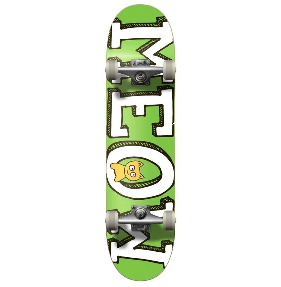 Meow Logo Green Skateboard - 7.75" 1 Meow Logo Green Skateboard - 7.75"