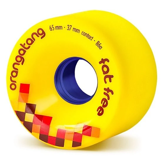 Orangatang Fat Free Longboard Wheels - Yellow 65mm 86a 1 Orangatang Fat Free Longboard Wheels - Yellow 65mm 86a