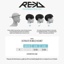 Rekd Ultralite In-Mold Helmet - Grey -Sports Skateboard Shop rkd259 rekd ultralite in mold helmet size guide 4