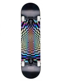 Rocket Prism Foil Silver Skateboard - 7.75"