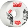 Rollerbones Bowl Bomber Wheels White 62mm 101a - Set Of 8