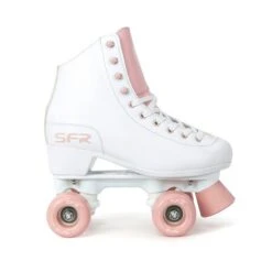 SFR Figure Roller Skates - White/Pink -Sports Skateboard Shop sfr figure roller skates white pink side 1