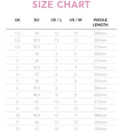 Rio Roller X Hattie Stewart Spring Roller Skates -Sports Skateboard Shop size chart 2