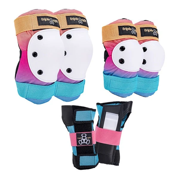 Triple 8 Saver Series Sunset Triple Pad Set 1 Triple 8 Saver Series Sunset Triple Pad Set