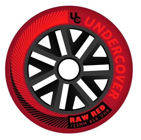 Undercover Raw Red Wheels Bullet Radius 125mm 85a - Set Of 6 1 Undercover Raw Red Wheels Bullet Radius 125mm 85a - Set Of 6