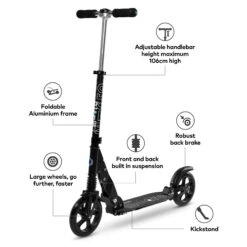 Micro Suspension Scooter - Black 7 Micro Suspension Scooter - Black -Sports Skateboard Shop xJ yPdrm